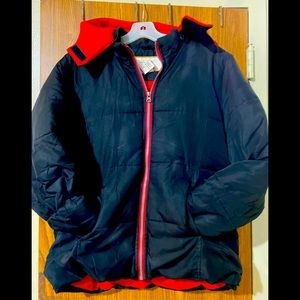 Kids Black & Red Coat